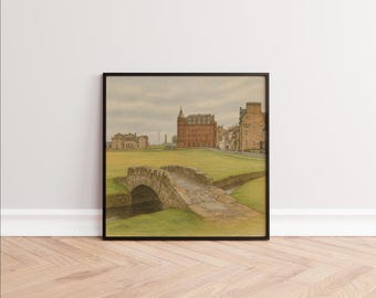 セントアンドリュース ゴルフコース　ポスター セントアンドリュース - オールドコース ゴルフクラブ 18番