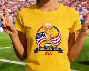 USA 2026 Soccer tee,Golden Trophy Graphic shirt,American Flag Game Day Shirt,Patriotic Team USA Fan Apparel,Classic World Cup Football Top
