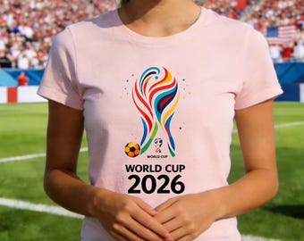 Soccer Fan Shirt: 2026 World Cup USA Canada Mexico,Lightweight Cotton Classic Tee,Football Cup Apparel,USA Host Nation Game Day Gift