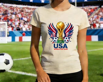 World Cup 2026 Soccer Host Cities T-Shirt,American Flag USA Shirt,2026 Tournament Apparel,American Soccer Gift Top,Patriotic USA Casual Tee