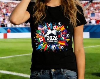 2026 World Cup USA tee,2026 World Tournament Graphic,Daily Wear For Unisex & kids,Ideal For Tournament Match Day,American Soccer Gift Top