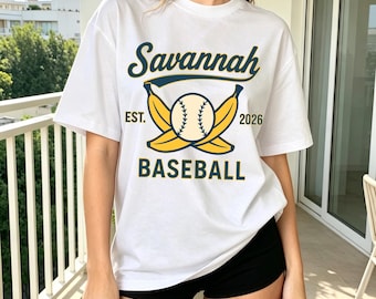 Retro Savannah Baseball T-shirt,Vintage Banana Soft Tee,Unisex Shirt,Savannah Bananas Inspired Top,Summer Sports Fan Gift,Baseball tee