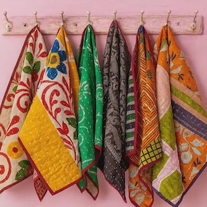 50 stuks vintage kantha servet keukenhanddoeken tafeldecoratie servet 100% katoenen servet handgemaakte servet 16 x 16 inch servet woondecoratie