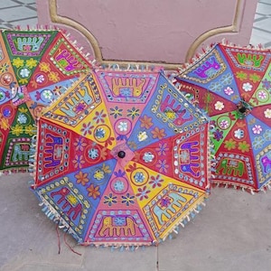Wholesale Lot Indian Umbrella for Decoration traditional Wedding parasol party decor umbrella Diwali decoration umbrella wedding