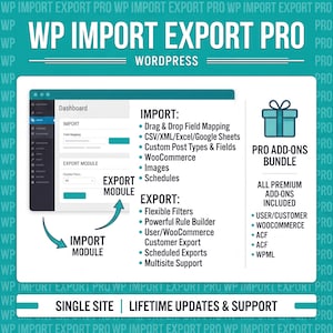 WP All Import Export Pro WordPress Plugin, Lifetime License (Digital Download) image 4