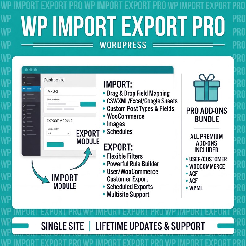 WP All Import Export Pro WordPress Plugin, Lifetime License (Digital Download) image 4