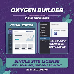 Oxygen Builder WordPress Plugin – Lifetime License, Visual Site Design (Digital Download)