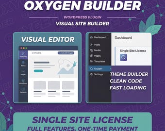 Oxygen Builder WordPress Plugin – Lifetime License, Visual Site Design (Digital Download)