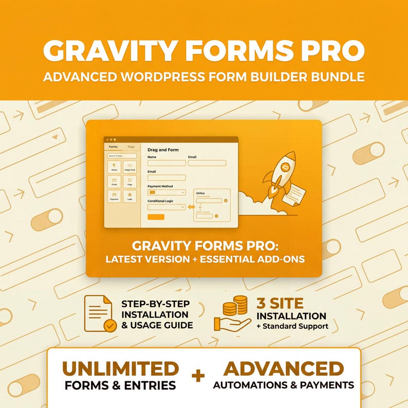 Gravity Forms Pro - Plugin de arrastrar y soltar para WordPress (licencia de por vida) imagen 1