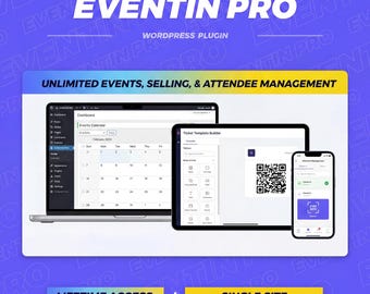 Eventin Pro WordPress Plugin | Event Management, Ticketing, Auto Updates (Original License)