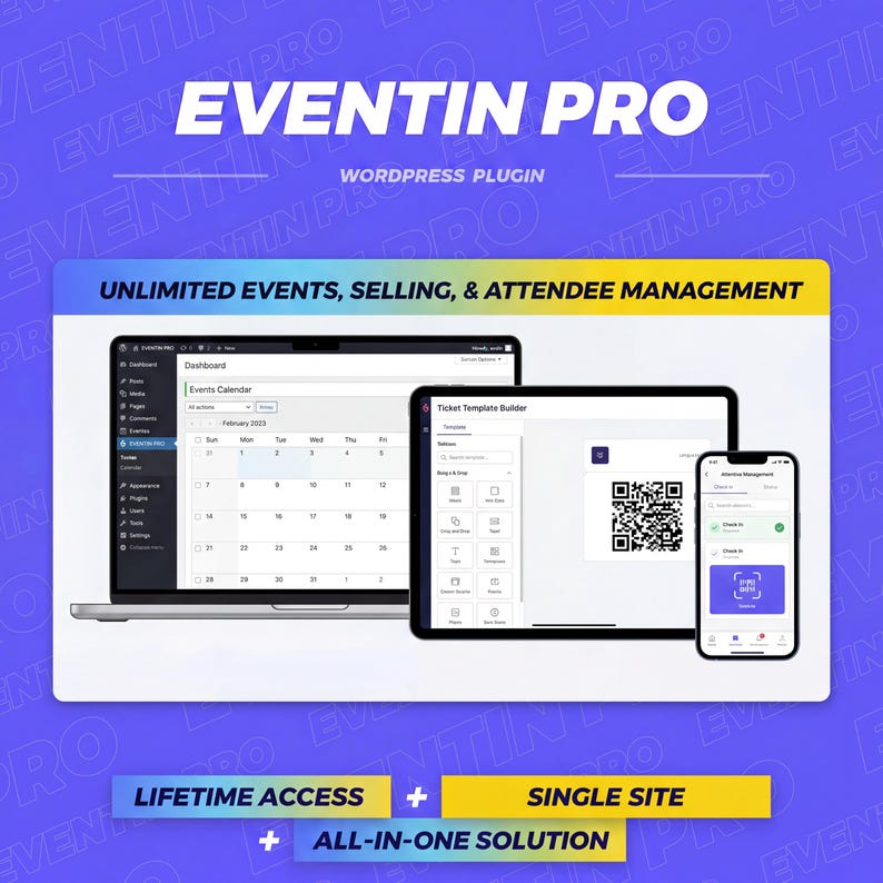 Eventin Pro WordPress Plugin | Event Management, Ticketing, Auto Updates (Original License) image 1