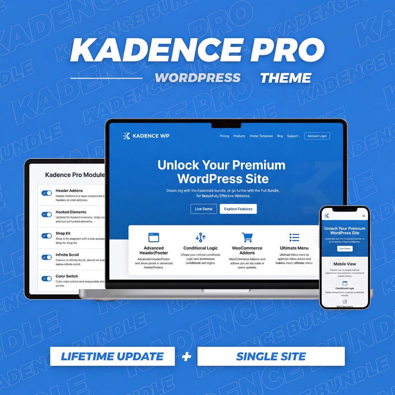 Kadence Pro WordPress Theme Mega Bundle with License Key (Digital Download) image 1