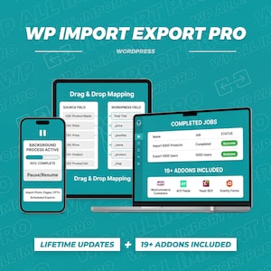 WP All Import Export Pro WordPress Plugin, Lifetime License (Digital Download) image 2