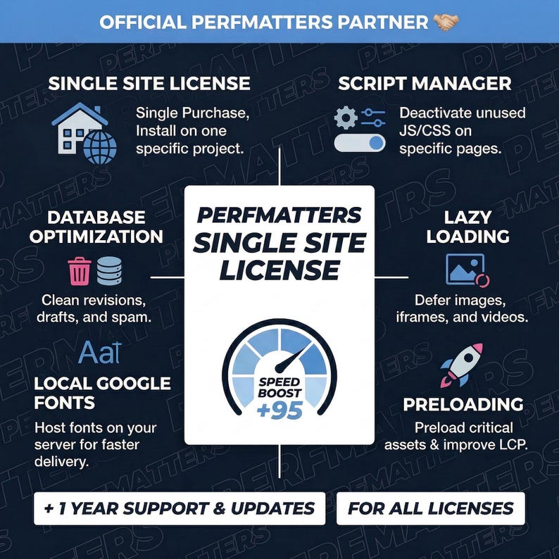 Perfmatters WordPress Plugin – Speed Optimization, License Key, Auto Updates (Digital Downloads) image 3