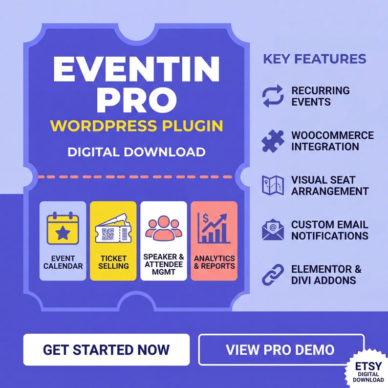 Eventin Pro WordPress Plugin | Event Management, Ticketing, Auto Updates (Original License) image 3