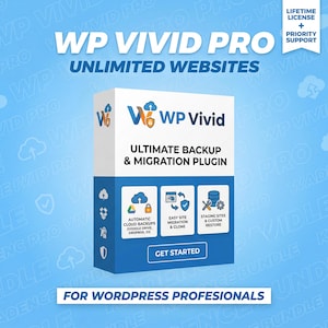 Wtyczka do migracji kopii zapasowej WP Vivid Pro – licencja dożywotnia (do pobrania w wersji cyfrowej)