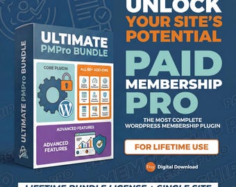 Paid Membership Pro WordPress Plugin – Lifetime Access, Features (Digital Download)
