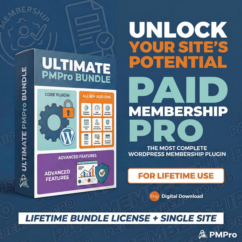 Paid Membership Pro WordPress Plugin – Lifetime Access, Features (Digital Download) image 1