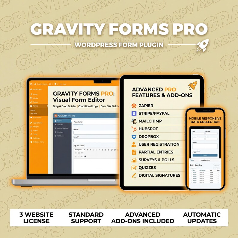 Gravity Forms Pro - Plugin de arrastrar y soltar para WordPress (licencia de por vida) imagen 2