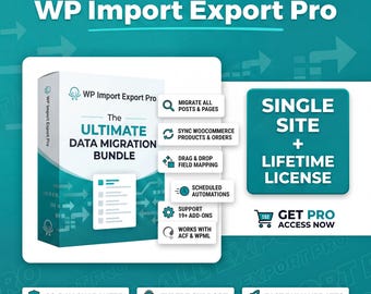 WP All Import Export Pro WordPress Plugin, Lifetime License (Digital Download)