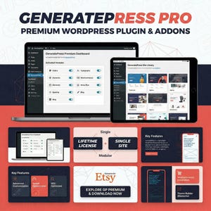 GeneratePress Pro WordPress Theme with Original License Key & Lifetime Updates Digital Download