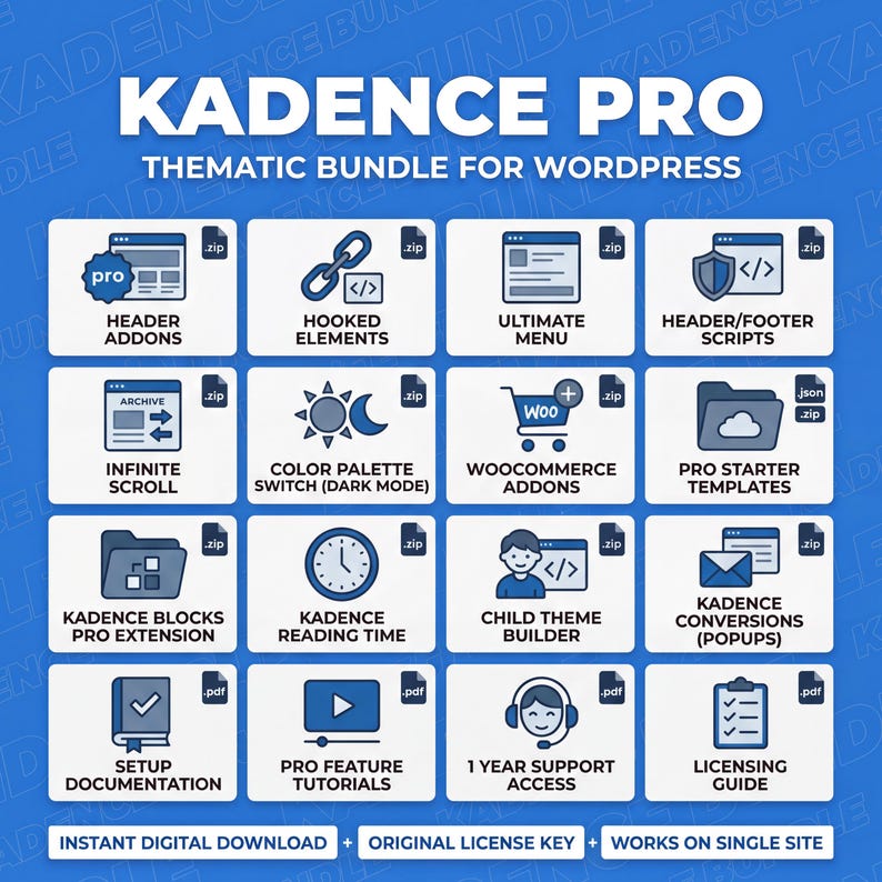 Kadence Pro WordPress Theme Mega Bundle with License Key (Digital Download) image 4