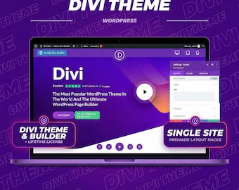Divi Theme for WordPress – Lifetime Updates, Unlimited Websites (Digital Download)