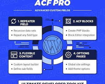 Advanced Custom Fields - ACF Pro with Original License Key & Lifetime Updates | Digital Download
