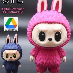 Labubu Stl File, 13cm + 26cm Stl Files , Stl For Printing ,  Labubu 3D Print File, Labubu Model Stl , Labubu 3D Printing File , Labubu  3D