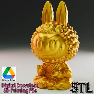 Labubu Stl File , Stl For 3D Printing , Labubu 3D Printing Stl  ,  Labubu Print Stl,  Labubu 3D Print File, Cute labubu Stl