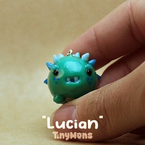 Lucian - Handmade Polymer Clay Charm Keychain, Pocket-Sized Mood Lifter, Perfect Unique Gift for a Friend