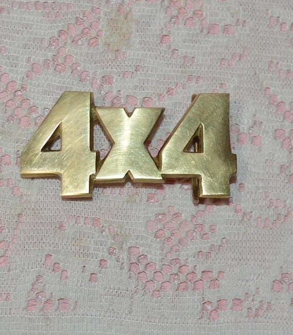 Vintage 1978 Solid Brass 4x4 Belt Buckle – Off-Road Collector