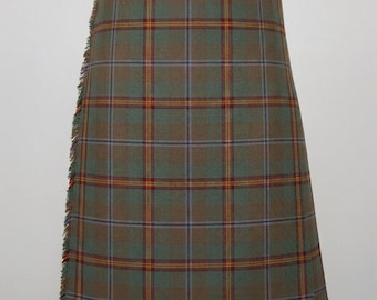 Kilt écossais Young Weather - Laine acrylique épaisse faite main, lanières de cuir