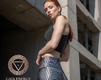 Goddess6 Black Yoga Leggings – High Waist, Stretchy & Comfortable Activewear | Gaia Energy Studio