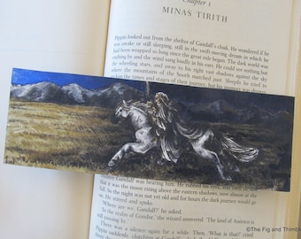 Shadowfax Bookmark Original Watercolor Gandalf