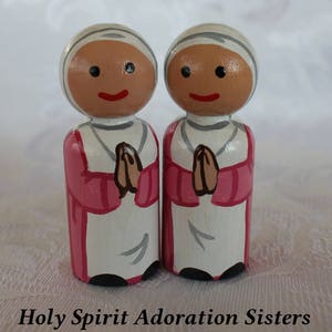 Catholic Nun Peg Doll Choose One Benedictine, Carmelite, Dominican 2 1/4 Small Size image 9