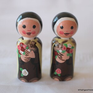 St. Therese Peg Doll 2 1/4 Small Size Hand Painted - Etsy