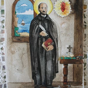 Custom Saint watercolor painting choose your saint image 6