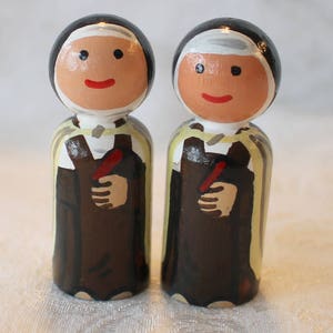 Catholic Nun Peg Doll Choose One Benedictine, Carmelite, Dominican 2 1/4 Small Size image 7