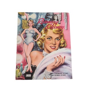 1956 Rosemary Clooney Paper Doll Book Uncut image 1