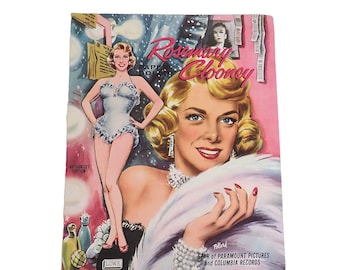 1956 Rosemary Clooney Paper Doll Book Uncut