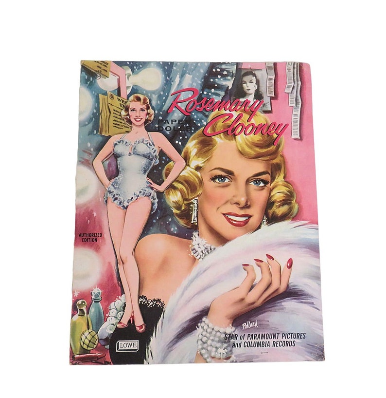 1956 Rosemary Clooney Paper Doll Book Uncut image 1