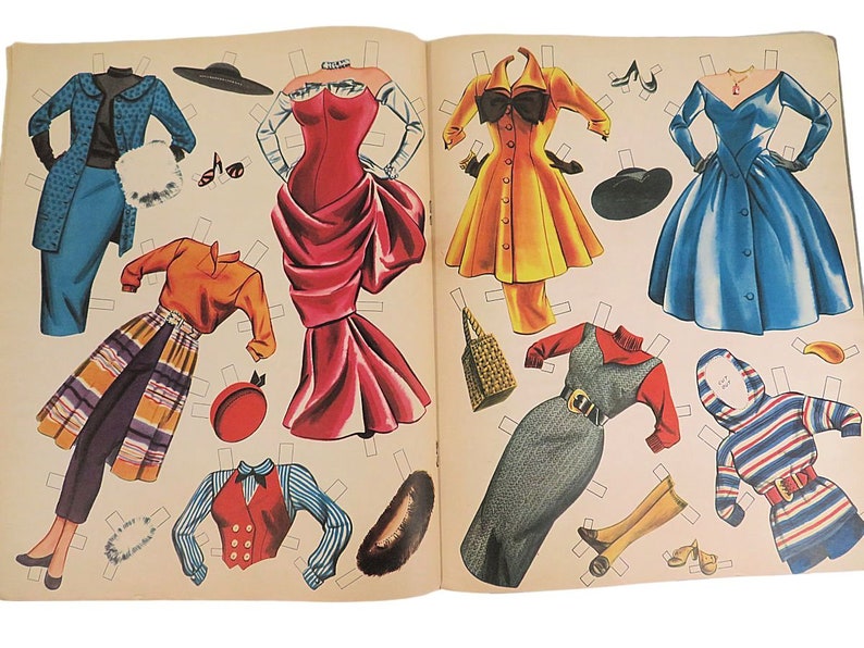 1956 Rosemary Clooney Paper Doll Book Uncut image 5