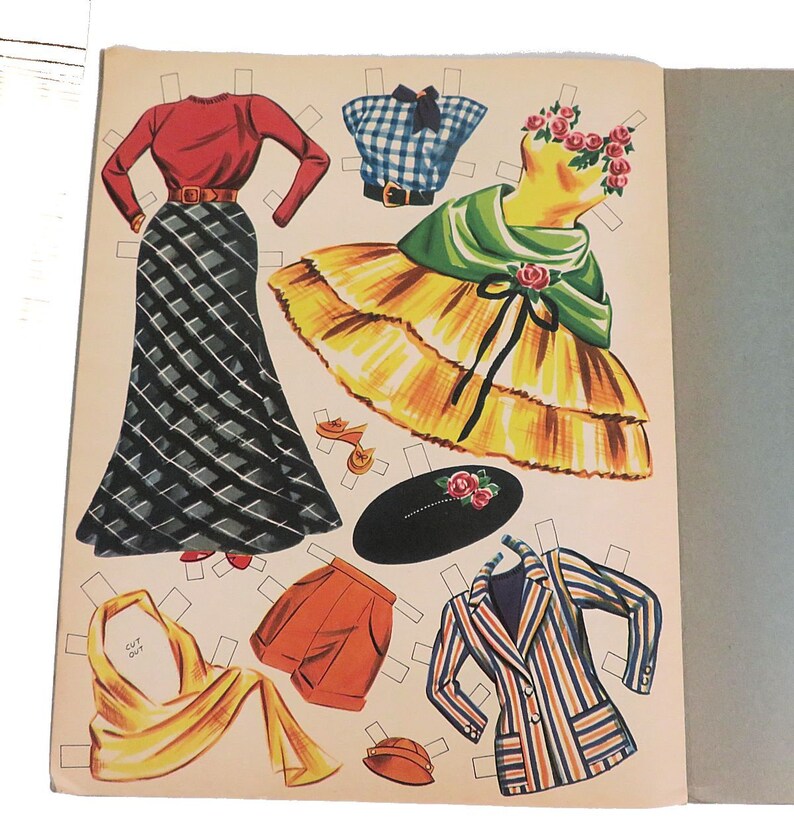 1956 Rosemary Clooney Paper Doll Book Uncut image 6