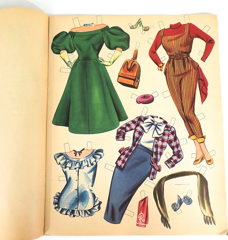 1956 Rosemary Clooney Paper Doll Book Uncut image 8