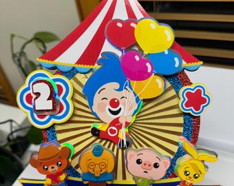 Plim Plim Cake Topper: Personalized Birthday Party Decoration