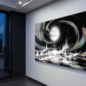 Tunnel van Licht - Gods Eeuwige Licht Canvas, NDE Pad naar het Paradijs, Regenboogbelofte van Verlossing, Trouwe Ziel Terugkeer naar Schepper Decoratie