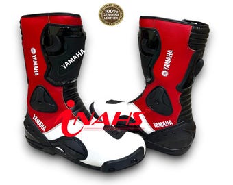Yamaha Top Model Motorbike Leather Racing Safety Boots Motorcycle Riding Shoes for Bikers