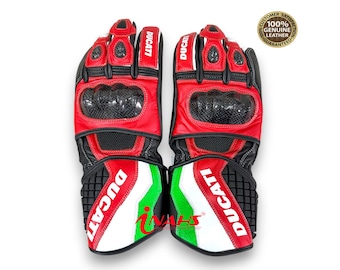 Ducati Motorbike Cowhide Leather Riding Motorcyle Gloves with Protection