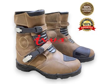 Adventure Touring Motorbike Leather Boots Motorcycle Riding Shoes for Bikers original Leather Elegant Design